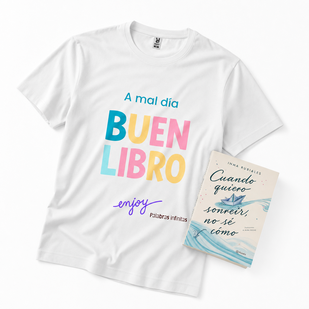 Camiseta A mal día, buen libro